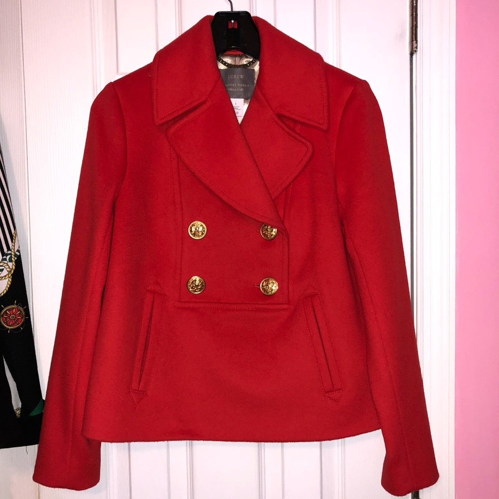 J Crew NWOT Peacoat Popover Jacket